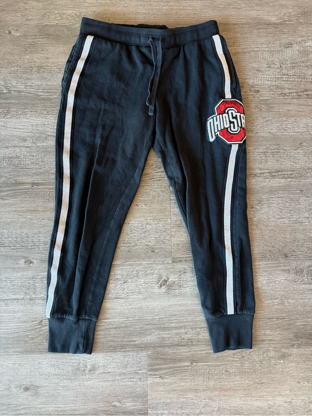 Victoria’s Secret PINK Ohio State Buckeyes Joggers Size Small Black OSU Pants!